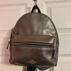 Coach Shimmering Black Backpack